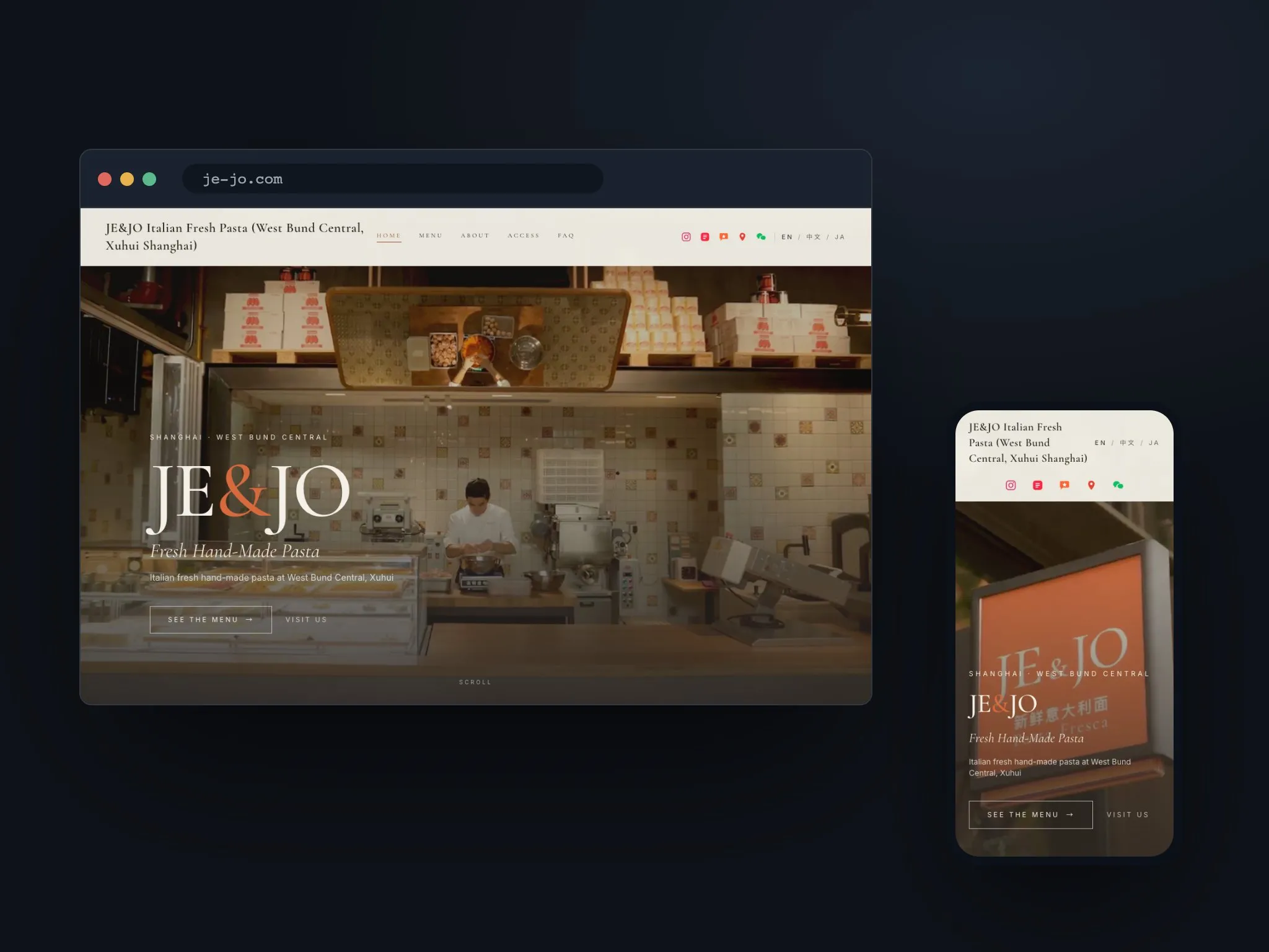 je-jo.com — 実際に制作した多言語サイト(PC・スマホ)